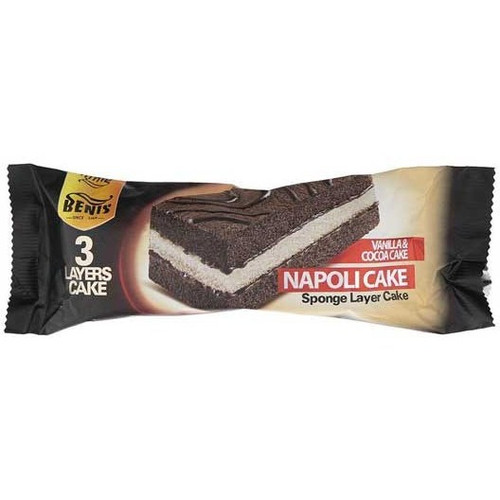 کیک سه لایه وانیلی کاکائویی ناپولی بنیس ۶۵ گرمی