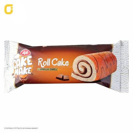 رول کیک وانیلی با کرم کاکائو مزمز ۷۰ گرم